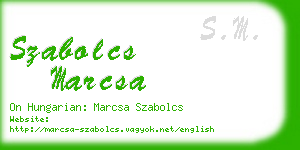 szabolcs marcsa business card